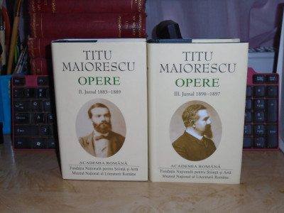 TITU MAIORESCU - OPERE * VOL. II-III (JURNAL) , ACADEMIA ROMANA ,2017_CARTONATE* foto