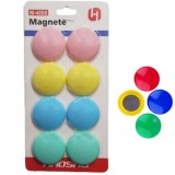 Set 8 magneti whiteboard multicolori 3.8cm