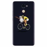 Husa silicon pentru Huawei Nova Lite Plus, ET Riding Bike Funny Illustration