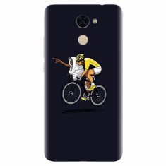 Husa silicon pentru Huawei Nova Lite Plus, ET Riding Bike Funny Illustration