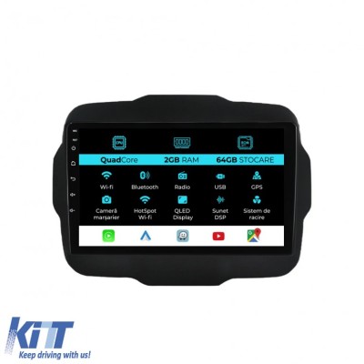 Navigatie Dedicata Jeep Renegade (2016-2020), 9Inch, 2Gb Ram, 64Gb Stocare, Carplay Performance AutoTuning foto