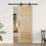 Ușă glisantă vidaXL cu set de accesorii &#039;ORKDAL&#039;din lemn solid de pin, Ușă interioară vidaXL &#039;ORKDAL&#039;73.5x198.5x4 cm din lemn solid de pin