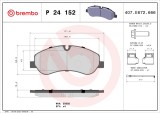BREMBO P 24 152 PRIME LINE set placute frana,frana disc