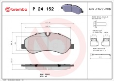 BREMBO P 24 152 PRIME LINE set placute frana,frana disc