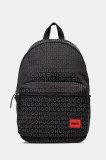 HUGO rucsac culoarea negru, mare, cu imprimeu, 50529424