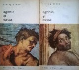 Agonie si extaz, Irving Stone, 2 vol. - Biografic Michelangelo, Arta Renascentista, Carte anticariat