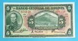 Bancnotă Bolivia (pick 120) 5 Bolivianos 1928 aUNC serie: P8 074158