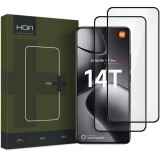 Folie de protectie Ecran HOFI Glass PRO+ pentru Xiaomi 14T Pro / 14T, Sticla Securizata, Full Glue, Set 2 bucati, 2.5D, Neagra