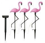 Set 3 lampi solare decorative pentru gradina Flamingo, IP65