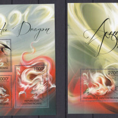 DB1 Zodiac Africa Centrala Anul Dragonului MS + SS MNH