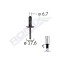 Popnit Plastic Universal 6.7X17.6Mm - Negru Set 10 Buc 140071 B13753-RMX