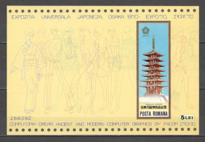 Romania.1970 EXPO Osaka-Bl. DR.234 foto