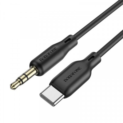 Cablu Audio 3.5mm - USB-C Borofone BL18, 1m, Negru foto