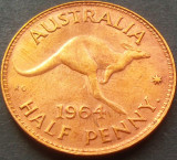 Cumpara ieftin Moneda HALF PENNY - AUSTRALIA, anul 1964 *cod 1061, Australia si Oceania