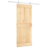 Cumpara ieftin Usa glisanta cu set de feronerie 85x210 cm, lemn masiv de pin