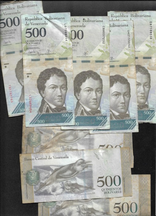 Venezuela 500 bolivari bolivares 2016 2017 G-VG pret pe bucata