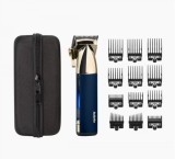 Aparat de tuns parul Super-X Metal BaByliss E992E , 12 Accesorii, 3 ore, 1,5-25mm , 10 pozitii, Otel Japonez,Husa, Auriu-Albastru Marin, Resigilat,