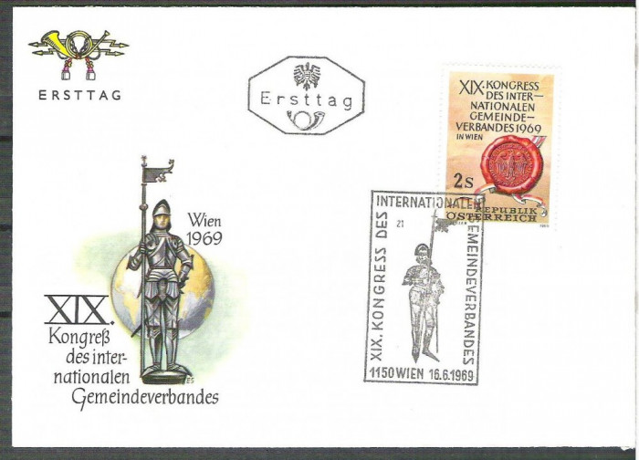 Austria &Ouml;sterreich 1969 XIX Kongress FDC K.071