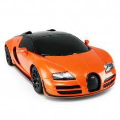 MASINA CU TELECOMANDA BUGATTI GRAND SPORT VITESSE PORTOCALIU CU SCARA 1 LA 24 SuperHeroes ToysZone foto