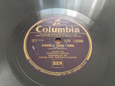 Disc patefon/gramofon Cristian Vasile - Aprinde o tigara foto