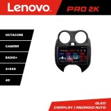 Navigatie Android Nissan Micra 2010-2014 QLED 2K, 8 nuclee, 4+64GB, 360