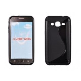 Husa Silicon S-Line Neagra pentru Samsung Galaxy J2 J200 - Protectie Premium