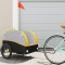 vidaXL Remorcă pentru biciclete, negru și galben, 45 kg, fier 94127