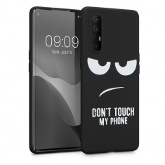 Husa Kwmobile pentru OPPO Find X2 Neo, Silicon, Negru/Alb, 57326.01