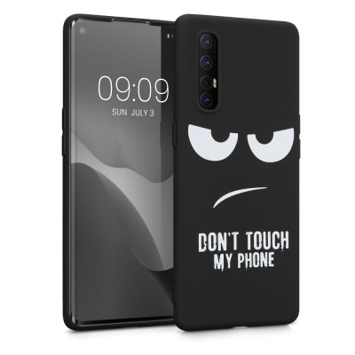 Husa Kwmobile pentru OPPO Find X2 Neo, Silicon, Negru/Alb, 57326.01 foto