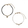 Set Brățări Femei, Language of Jewels, Margele Aurii și Albe, 2 Bucăți, Oem