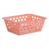 Organizator Birou, Model Perforat, Plastic Roz, Dimensiuni 16x12x5.6cm