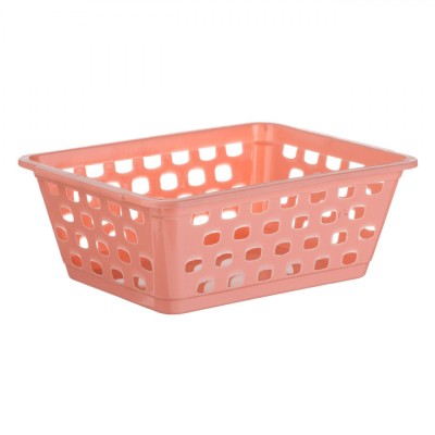 Organizator Birou, Model Perforat, Plastic Roz, Dimensiuni 16x12x5.6cm foto