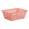Organizator Birou, Model Perforat, Plastic Roz, Dimensiuni 16x12x5.6cm