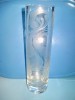 5460-I-Vaza cristal gravat ROSENTHAL Art Deco Studio Line Kristallwasse-Bjorn Wiinblad. Semnata gravura pe cant si pe fund.