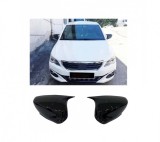 Capace Oglinzi Batman Negru Lucios Peugeot 301 (2012-2023) ALM - Tuning Exterior, ABS, Montaj Ușor
