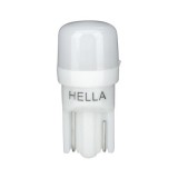 Set becuri auto W5W T10 LED Hella 12V; 1W; 65 lm; temperatura culoare 4000K; W2.1x9.5d; Omologare: nu, 2 buc.