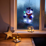 Decor fereastra LED PVC - om de zăpadă - 26 x 17 cm - 3 x AAA, Oem