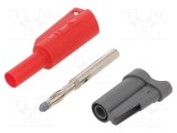 Conector banană 4mm roşu 36A 1kVAC ELECTRO-PJP