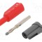 Conector banană 4mm roşu 36A 1kVAC ELECTRO-PJP