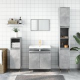 vidaXL Dulap de baie, gri beton, 58x33x60 cm, lemn prelucrat