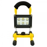 Proiector 6LED 10W 12V 220V cu Acumulator si Suport, Alb Rece 305