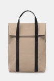 Rains rucsac 12940 2 Way Tote Backpack culoarea bej, mare, uni, 12940
