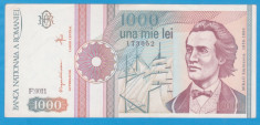 (1) BANCNOTA ROMANIA - 1.000 LEI 1991 (SEPTEMBRIE), SERIE CU PUNCT, STARE BUNA foto