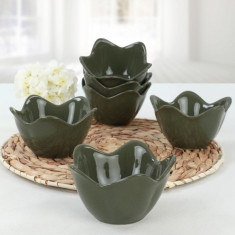Set boluri, Keramika, 275KRM1505, Ceramica, Verde inchis