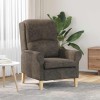 vidaXL Fotoliu Gri &Icirc;nchis Piele Artificială 76x94x102cm, Ergonomic, Confortabil, Suport Lombar, Living Modern