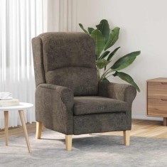vidaXL fotoliu Gri &icirc;nchis 76 x 94 x 102 cm Piele artificială