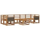 vidaXL Set de canapele de exterior 6 pcs natural Lemn Solid de Acacia 3385065