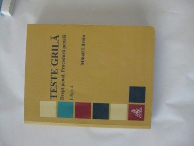 Udroiu, Teste Grila - drept penal, procedura penala 2023 - editia a IV a foto