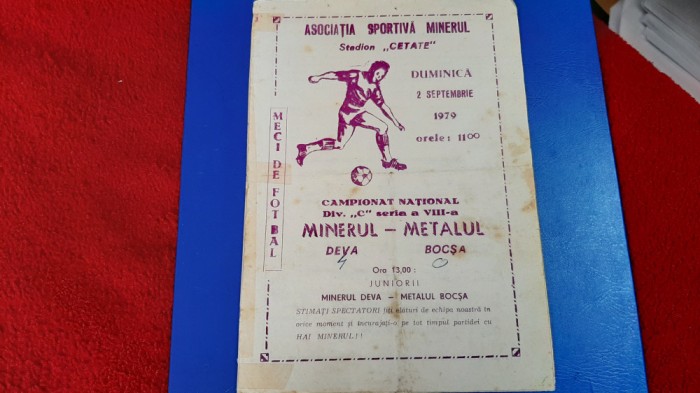 program Minerul Deva - Metalul Bocsa