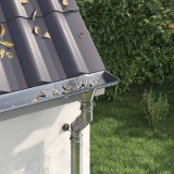 vidaXL Protecție pentru frunze de jgheab 2 pcs Argintiu 50 mm 42019384